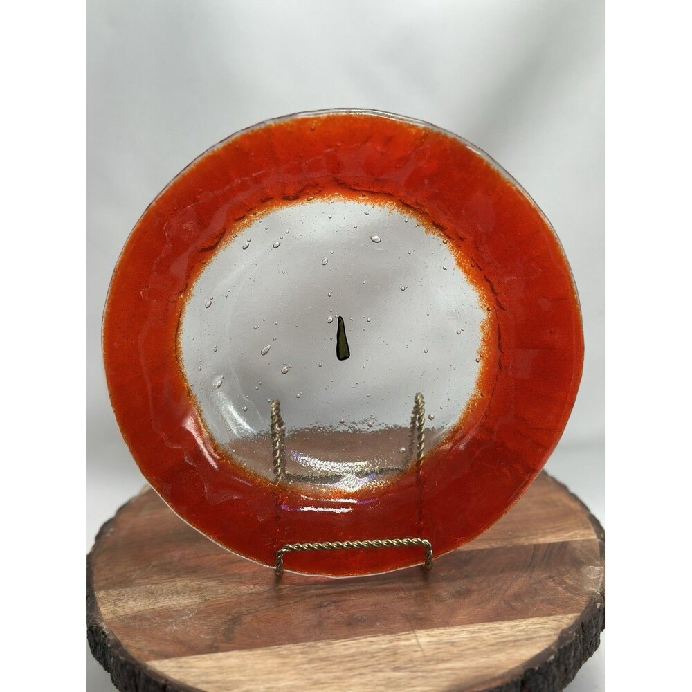 Sharon McNamara Fused Glass Bowl Dichroic Emblem Signed & Incredible